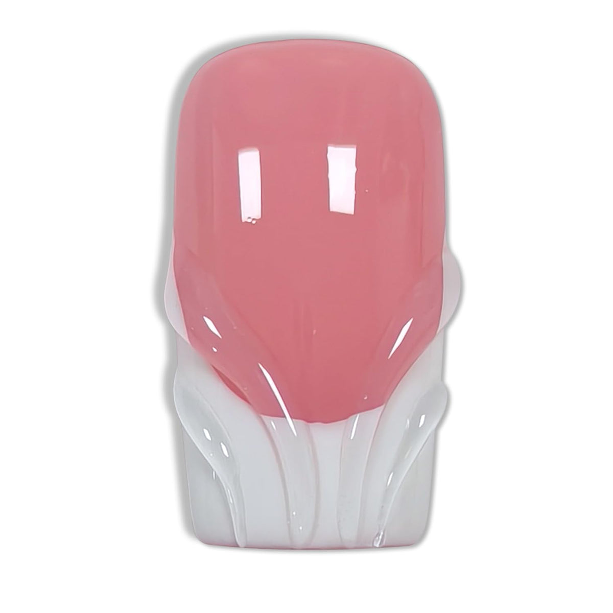 Hantyer White French Tip Press on Nails, Medium Square False Nails