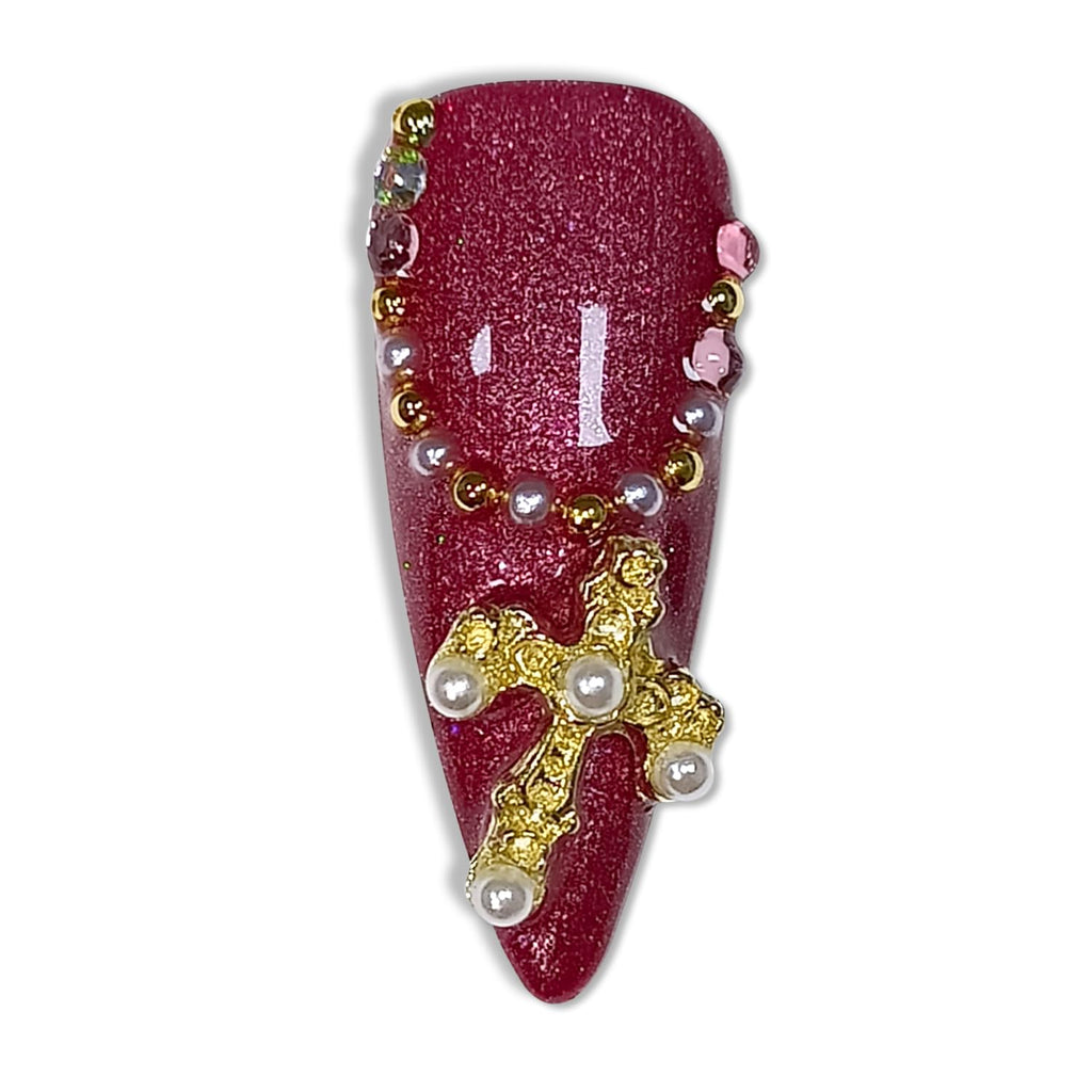 Handmade Press On Nails Long Stiletto Edition 10pcs False Nails For Women