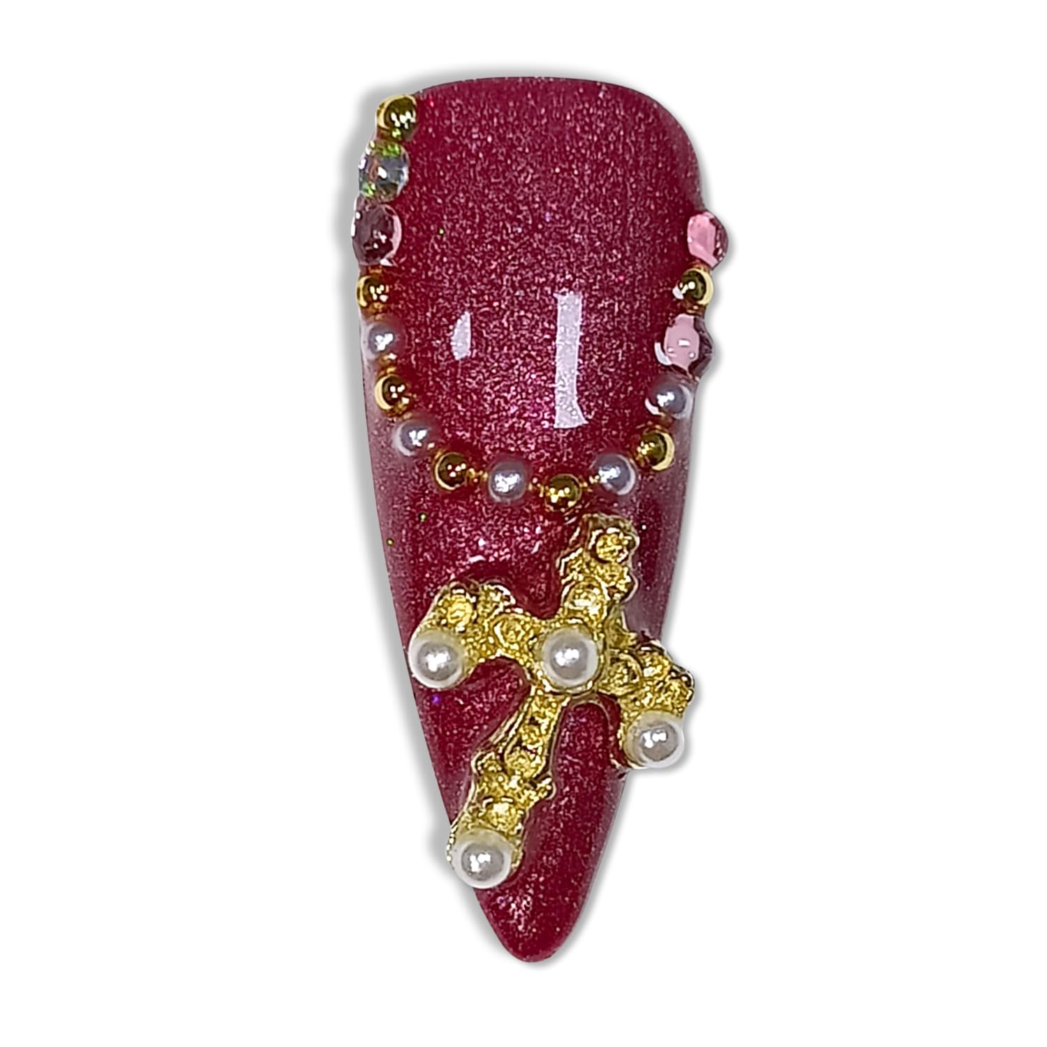 Handmade Press On Nails Long Stiletto Edition 10pcs False Nails For Women