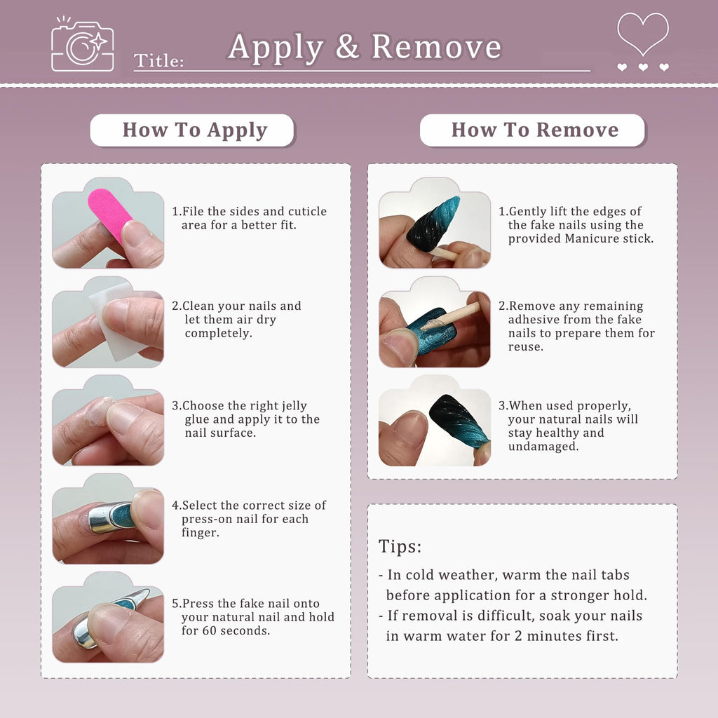 Hantyer 10pcs Press on Nails with Tools Kit, Short Duckbill Glossy White French Tips, Crystal Rhinestones & 3D Floral Designs, Icy Shimmer Finished Salon Nails, Reusable for Special Events