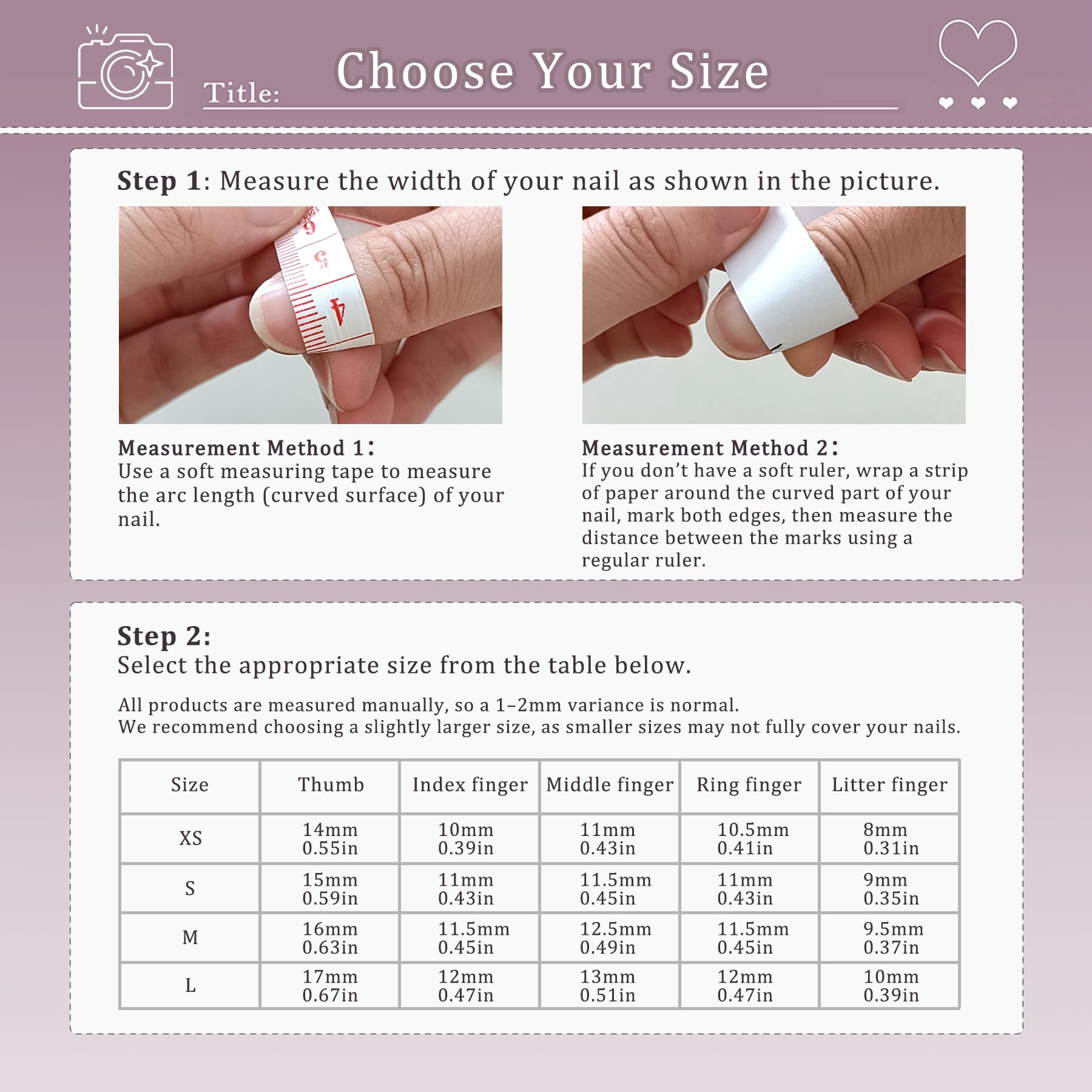 Hantyer 10pcs Brown French Tips Press On Nails Light Luxury, Short Duckbill Nails with Vintage Metal Decor & 3D Embossed Flowers, Icy Glossy Finish, Reusable Fake Nails Easy to Apply